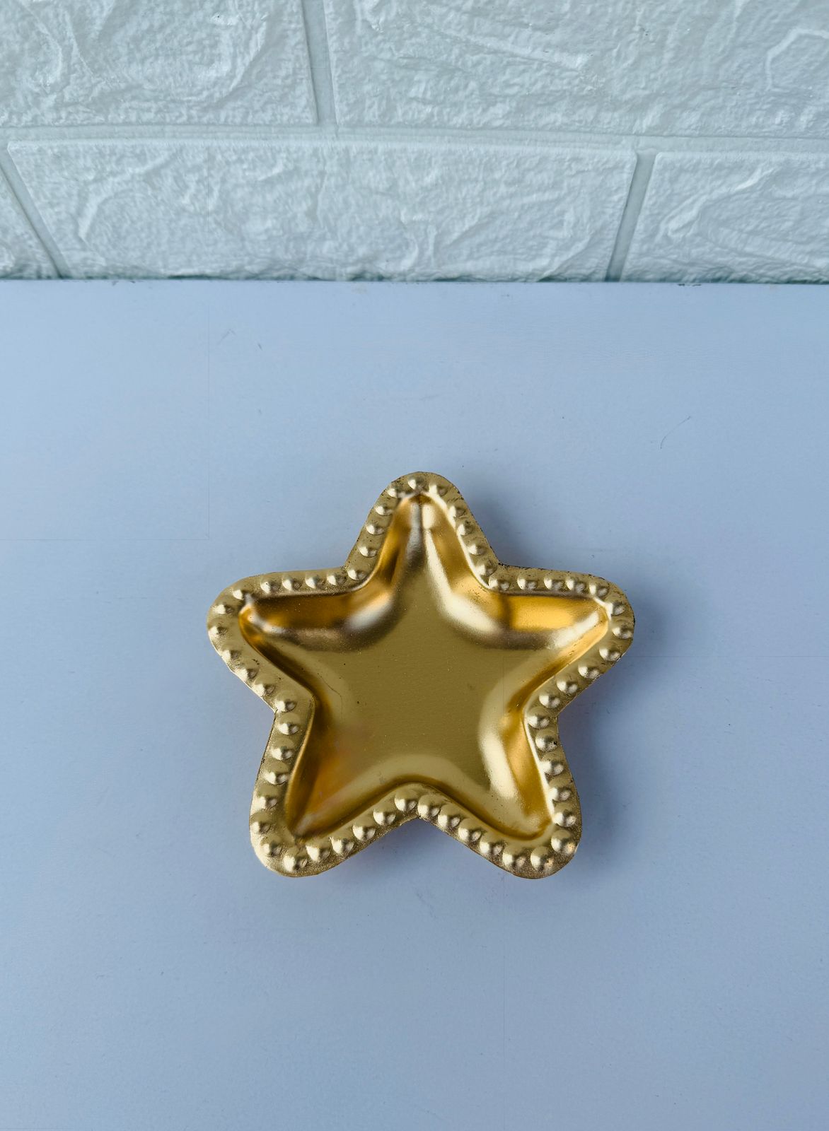 Golden Essence Star Shaped Trinket Tray, Gold Polish , Size- 4 inch
