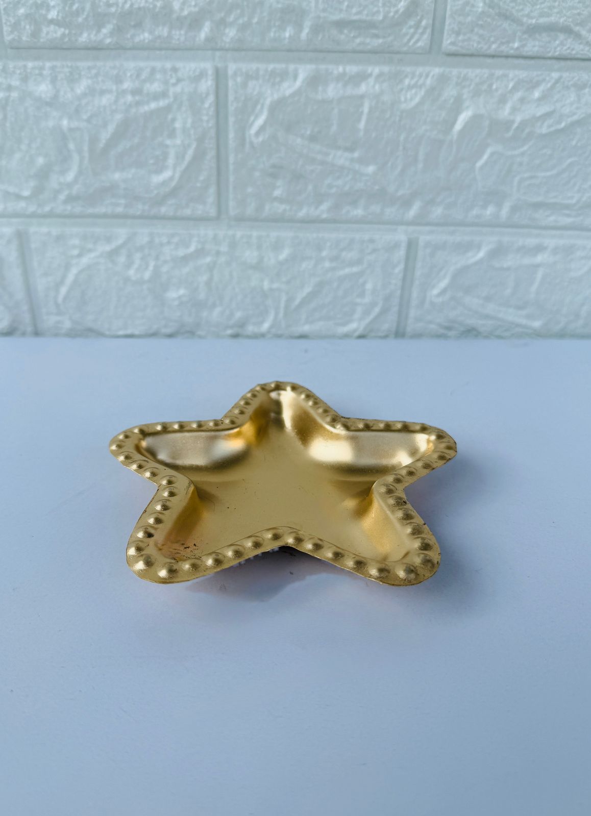 Golden Essence Star Shaped Trinket Tray, Gold Polish , Size- 4 inch