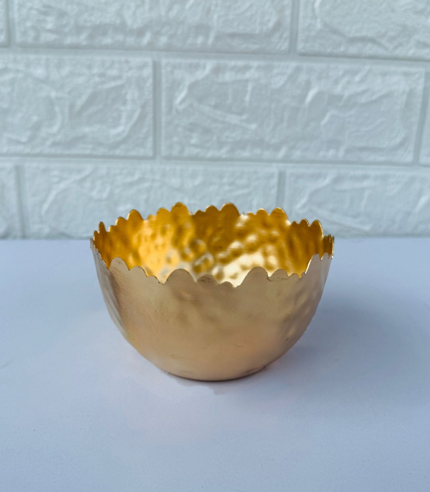 Golden Essence Broken Metal Bowl
